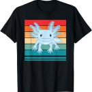 Blue Axolotl Funny Axolotls Retro Vintage Kawaii Aesthetic T-Shirt