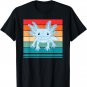 Blue Axolotl Funny Axolotls Retro Vintage Kawaii Aesthetic T-Shirt