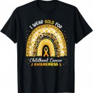 In September We Wear Gold Childhood Cancer Awareness Rainbow T-Shirt