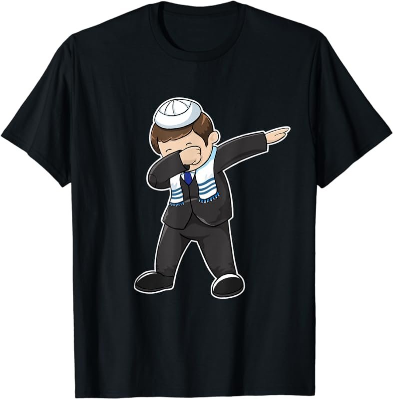 Bar Mitzvah Dabbing Jewish Boy Funny Hanukkah Gift T-Shirt