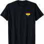 Rainbow Striped Heart Subtle LGBT Pride Month Gay Rights T-Shirt