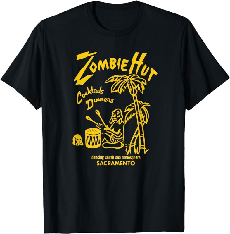 Zombie Hut II Tiki Bar Matchbook Reproduction T-Shirt