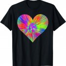 Tie Dye Peace Heart Shirt | Cute Colorful Rainbow Sign Gift T-Shirt