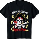 Kids 4 Year Old Pirate Birthday Party Shirt Gift for Girl Boy