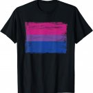 Vintage Painted Bisexual Pride Flag Pink Purple Blue T-Shirt