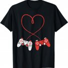 Video Games Gamer With Controllers Heart Valentines Day Boys T-Shirt