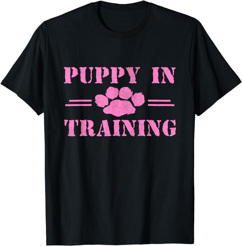 Pink BDSM Puppy In Training Gear, Human Pup Play Fetish Gift T-Shirt
