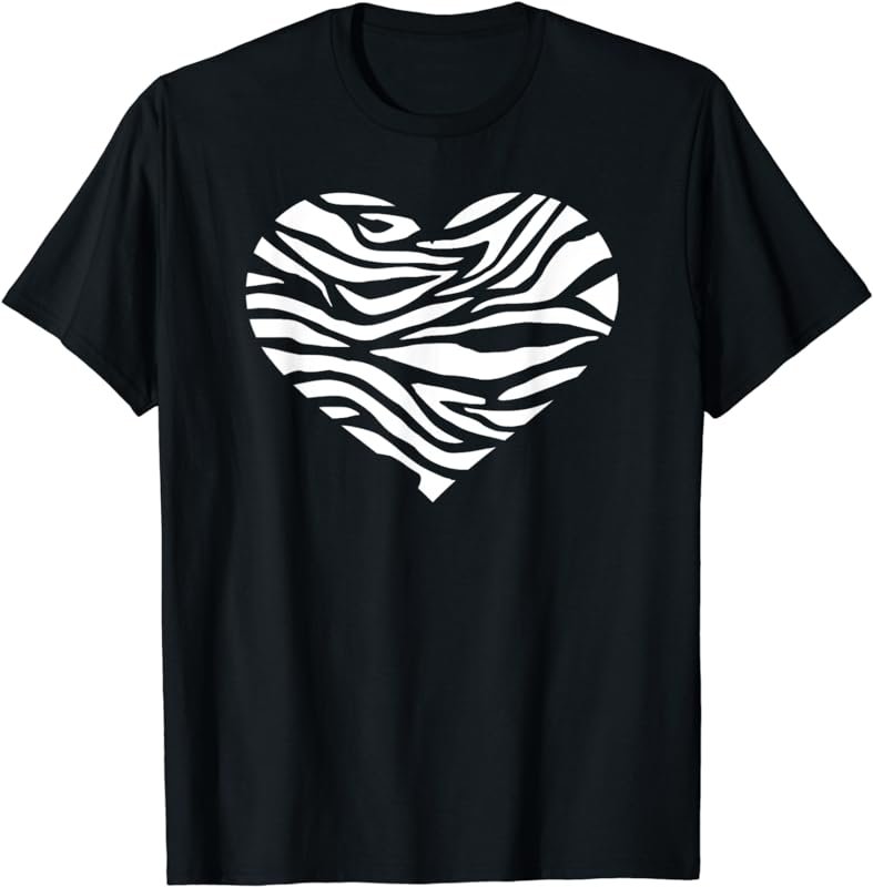 Zebra heart T-Shirt T-Shirt