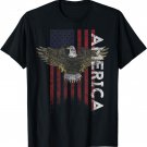 Distressed American Flag Vintage USA Flags Men Women America T-Shirt