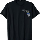 Florida US Thin Blue Line Flag Police Officer T-Shirt