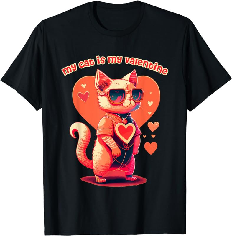 Valentine's Day My Cat is My Valentine T-Shirt