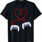Video Gamer Controllers Valentines Day Heart Boys Kids T-Shirt