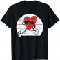 Heart Playing Soccer Valentine's Day Football Player Coach T-Shirt