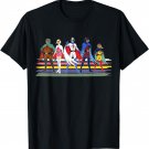 Battle of the planets retro Sicence Team style brush Stripe T-Shirt