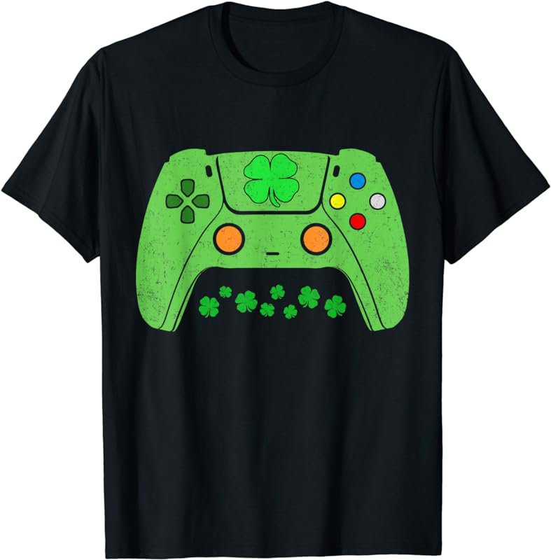 Video Game Gaming St Patricks Day Funny Gamer Boys Kids Gift T-Shirt