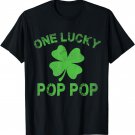 One Lucky Pop Pop St Patricks Day Retro Daddy Fathers Gift T-Shirt