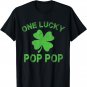 One Lucky Pop Pop St Patricks Day Retro Daddy Fathers Gift T-Shirt
