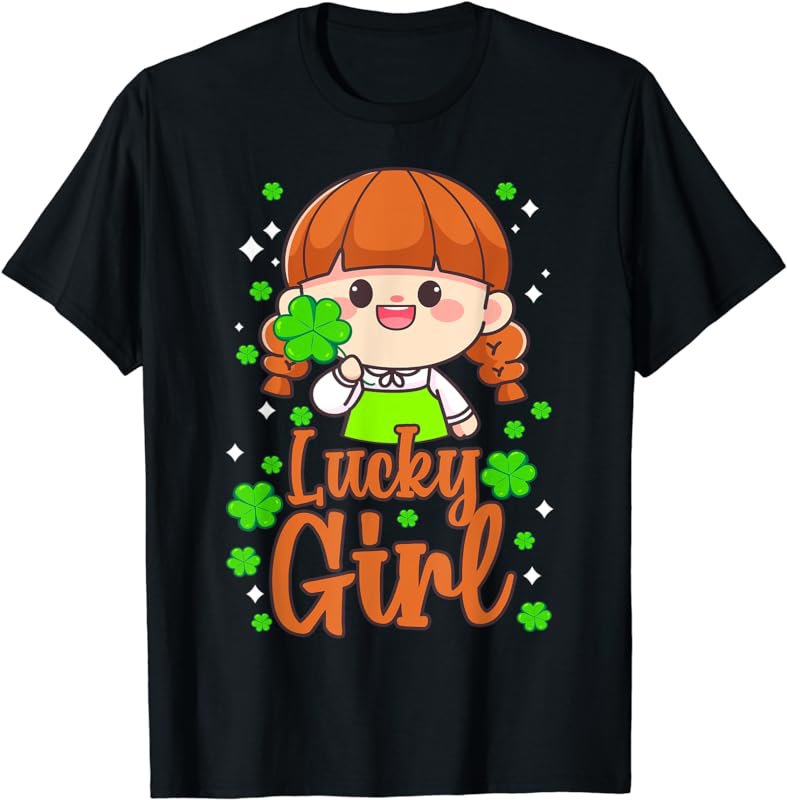 St Patricks Day Toddler Girl Outfit, Lucky Irish Girl, Kids T-Shirt