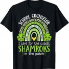 School Counselor Cutest Shamrocks St Patricks Day Counselor T-Shirt