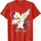 Dabbing Chicken Funny Farmer Farm Boys Girls Kids Dab Dance T-Shirt
