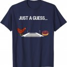Chicken crossing the road for donuts t-shirt