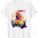 Chicken Watercolor Art Chicken Pop Art Tee Men Women T-Shirt