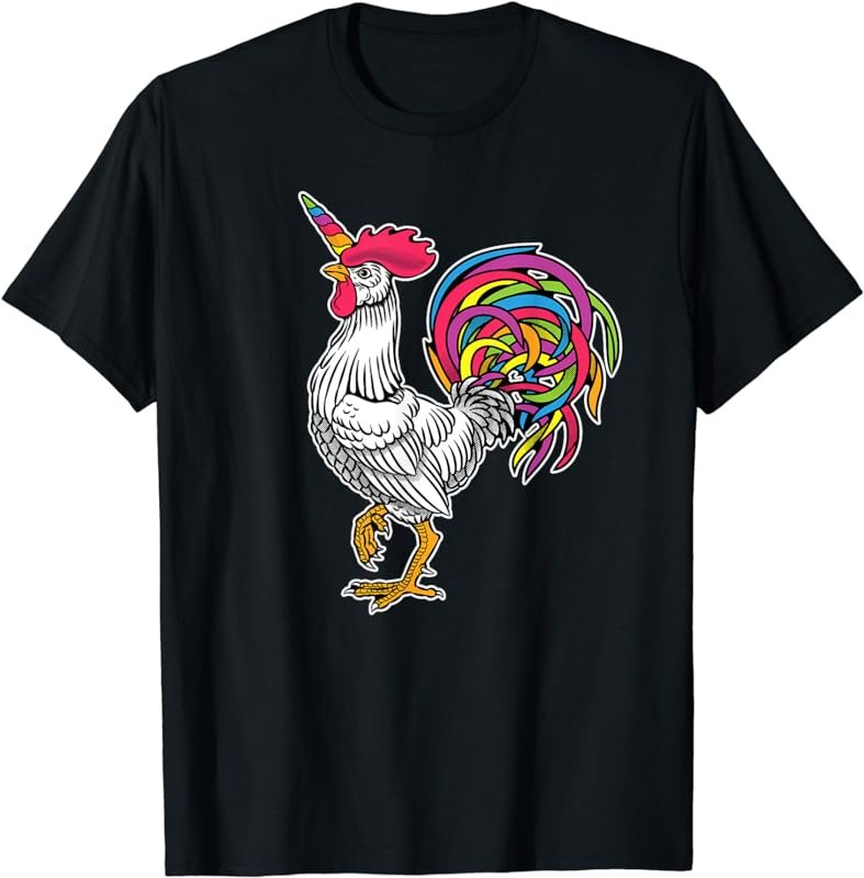 Unicorn Chicken Rainbow Crazy Animal Gift For Chicken Lovers T-Shirt