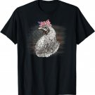 USA American flag chicken 2018 4th of July Tshirt for women