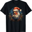 Funny Rooster Santa Hat Christmas Tree Chicken Lover T-Shirt