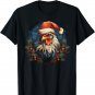 Funny Rooster Santa Hat Christmas Tree Chicken Lover T-Shirt