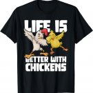 Dabbing Hen Dab Rooster Life Is Better With Chickens T-Shirt