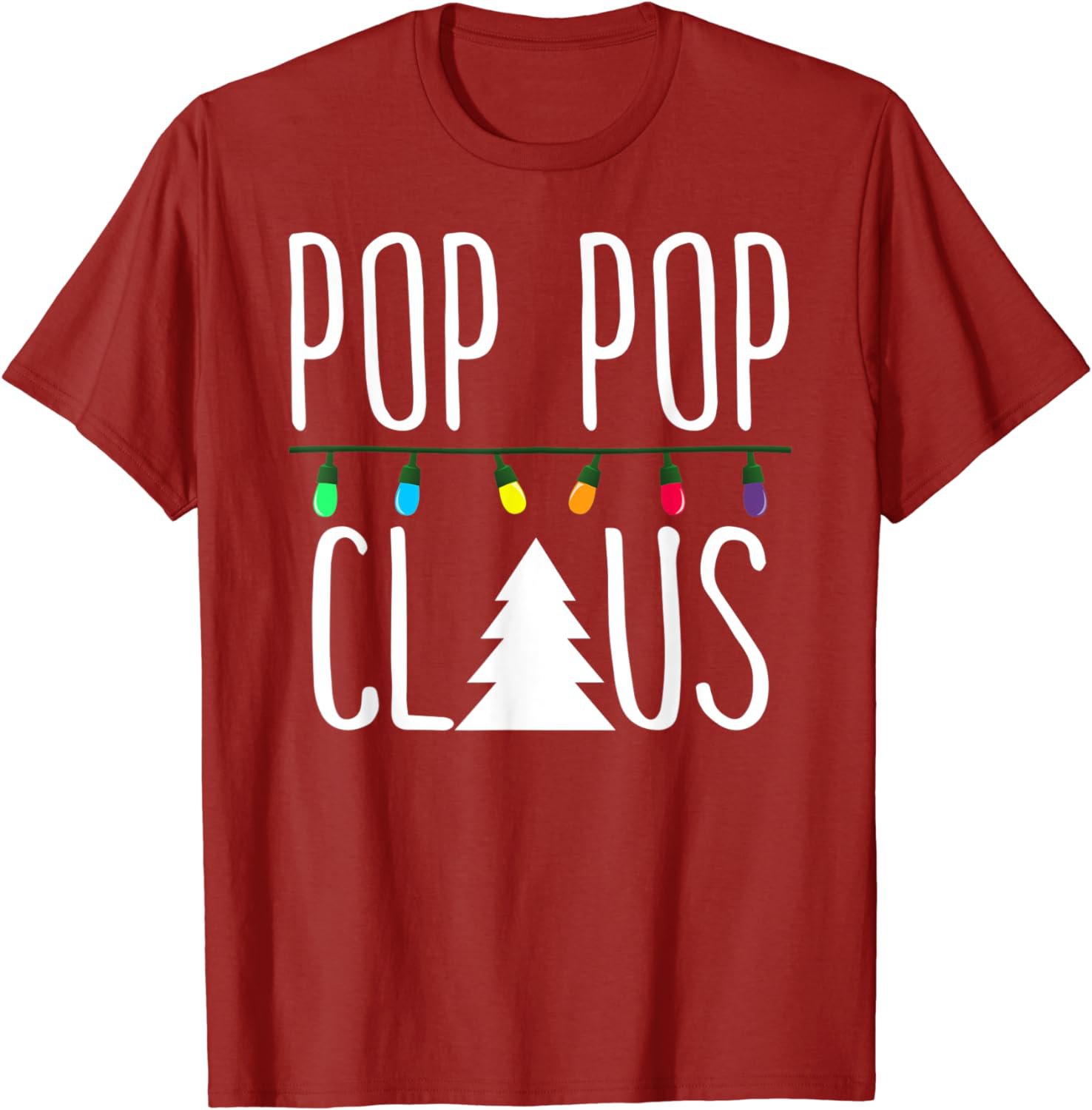 Pop Pop Claus Shirt Christmas Lights Shirt