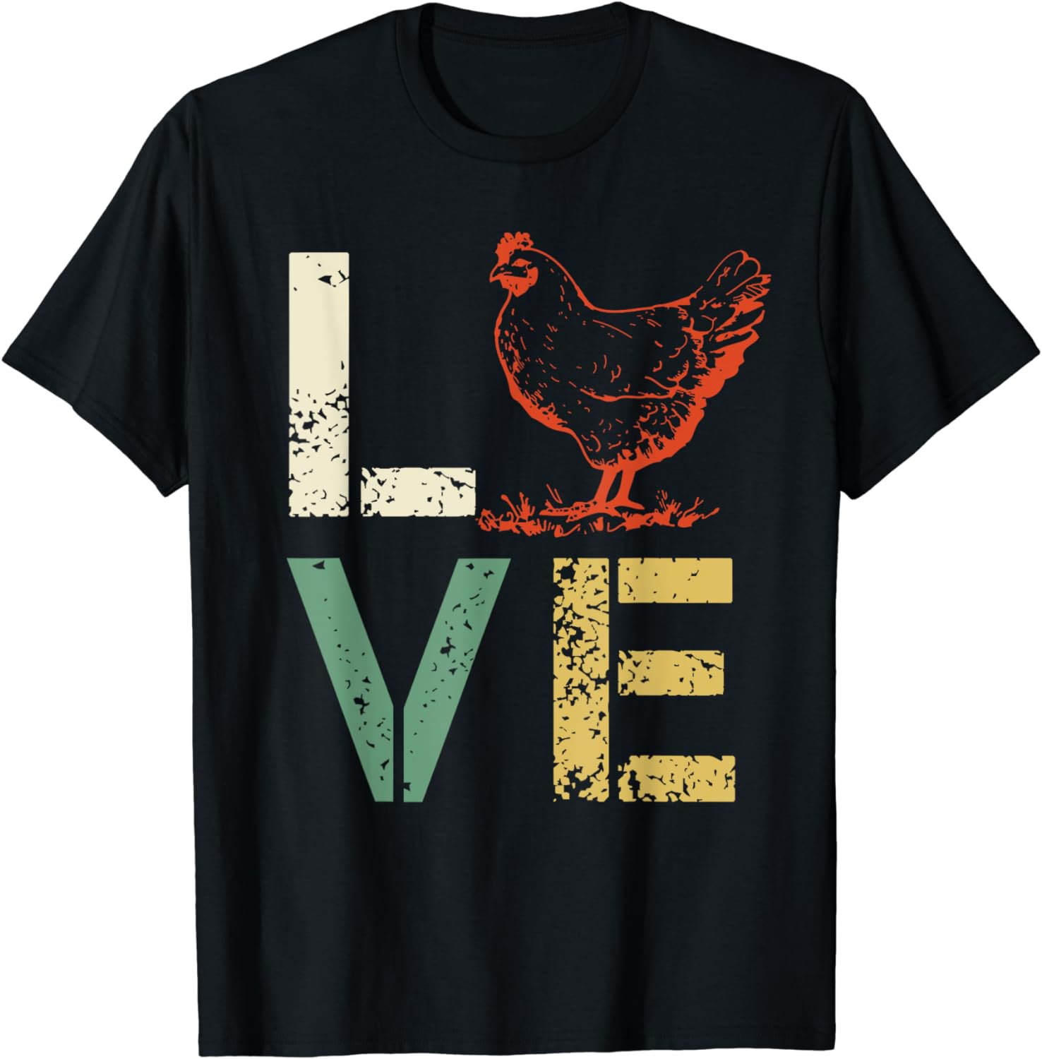 Vintage Chicken T-Shirt - LOVE Poultry Farmer Shirt Gift T-Shirt