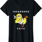 Taekwondo Chick Martial Arts Feisty Black Belt Chicken in Gi T-Shirt
