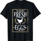 Farm Fresh Eggs Poster | Funny Chicken Distressed T-Shirt