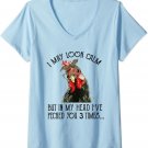 Womens I May Look Calm But In My Head I've Pecked You 3 Times V-Neck T-Shirt