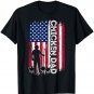 Chicken Dad Shirt American Flag Father's Day Patriotic Gift T-Shirt