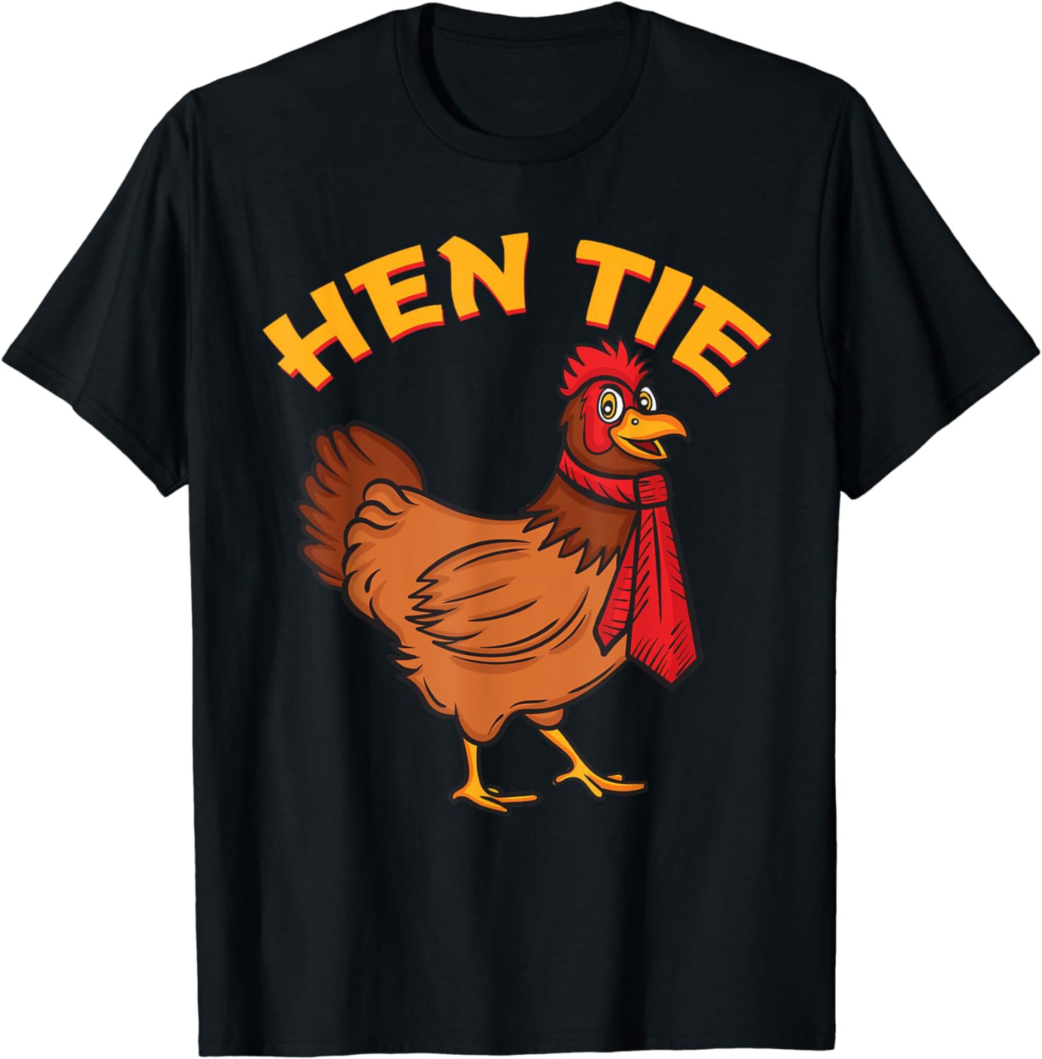 Funny Hen Tie Gift For Men Women Chicken Japanese Anime T-Shirt