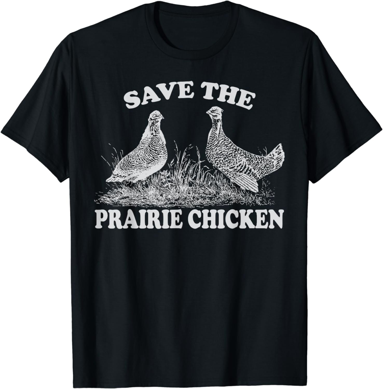 Save the Prairie Chicken T-Shirt Vintage Conservation Tee T-Shirt