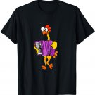 Smiletodaytees Fun Rubber Chicken Playing Accordion T-shirt