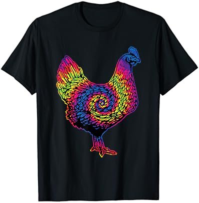 Funny Chicken Tie Dye Vintage Chicken Farmer T-Shirt