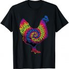 Funny Chicken Tie Dye Vintage Chicken Farmer T-Shirt