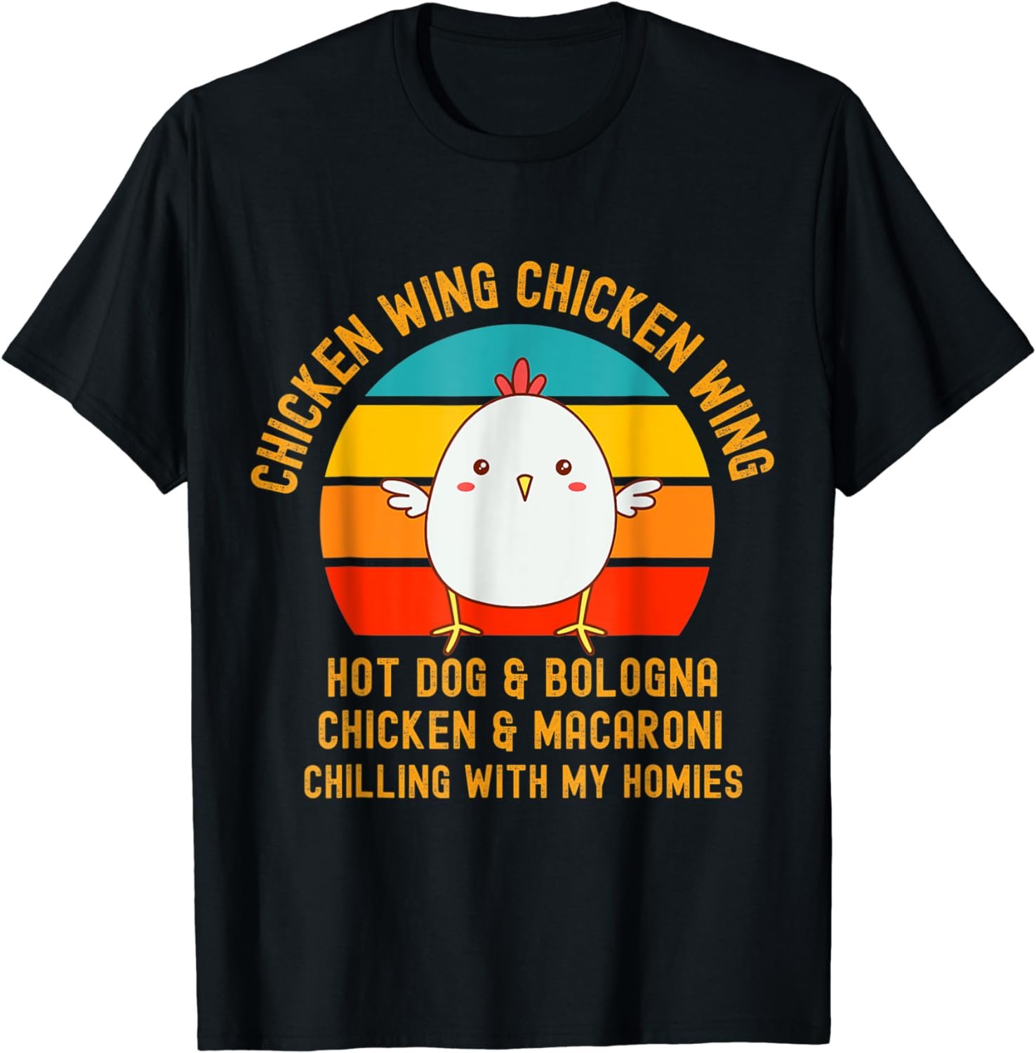Retro Chicken Wing Chicken Wing Funny T-Shirt T-Shirt