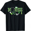 Irish Nurse Shamrock Stethoscope St Patrick's Day 2021 T-Shirt