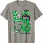Funny Nurse St Patrick's Day Love Ortho Nurse Life Messy Bun T-Shirt