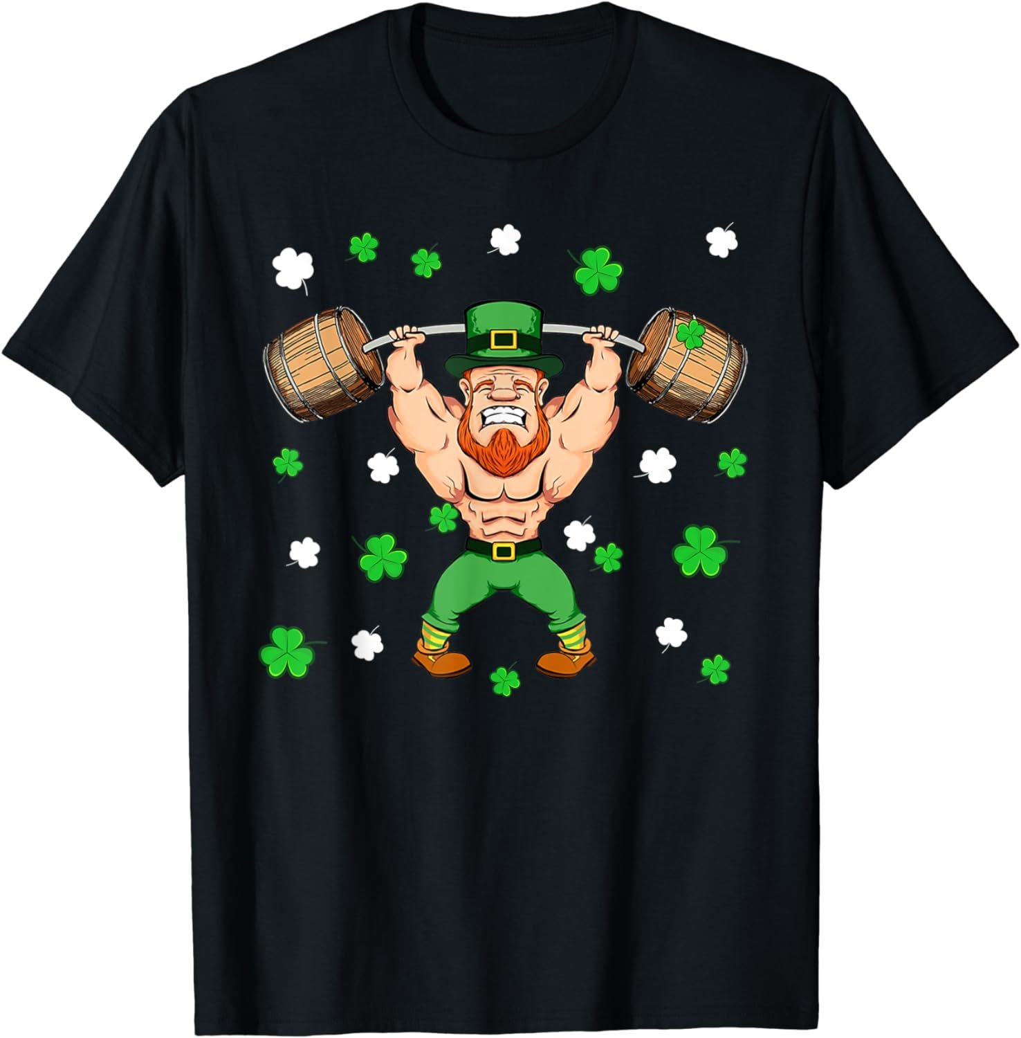 Leprechaun Powerlifting Deadlifting Gym Fan St Patrick's Day T-Shirt