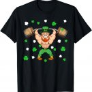 Leprechaun Powerlifting Deadlifting Gym Fan St Patrick's Day T-Shirt