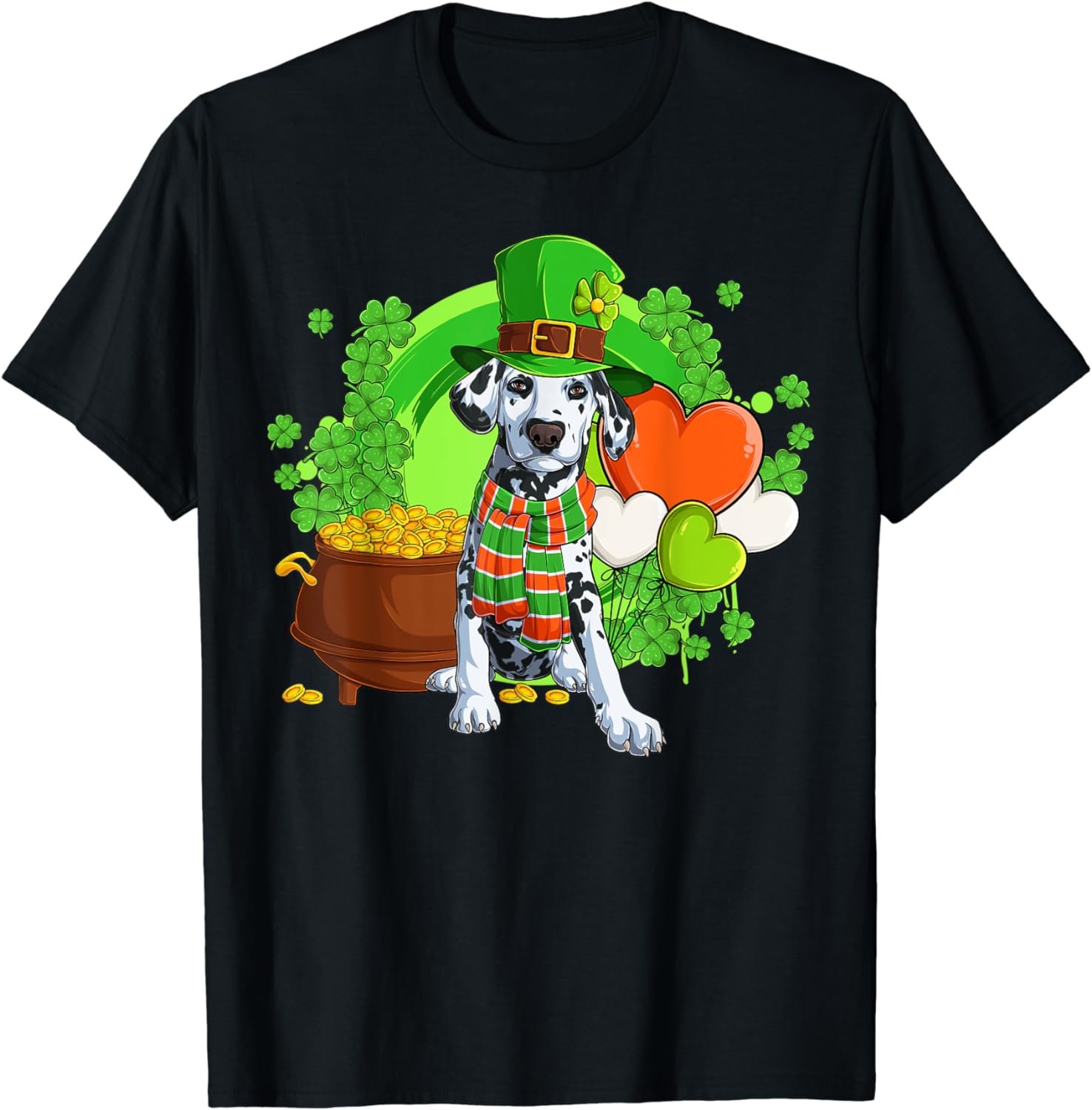 Lucky Dalmatian a St. Patricks Day Dalmatian a Cute Dalmata T-Shirt