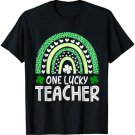 One Lucky Teacher Rainbow St Patricks Day Appreciation Irish T-Shirt
