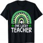 One Lucky Teacher Rainbow St Patricks Day Appreciation Irish T-Shirt